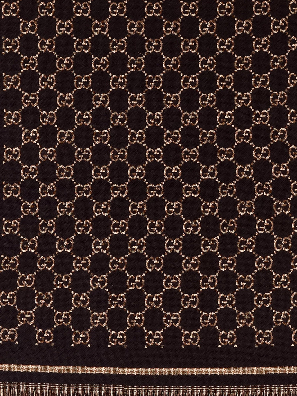 Gucci Men Gg Wool Jacquard Scarf