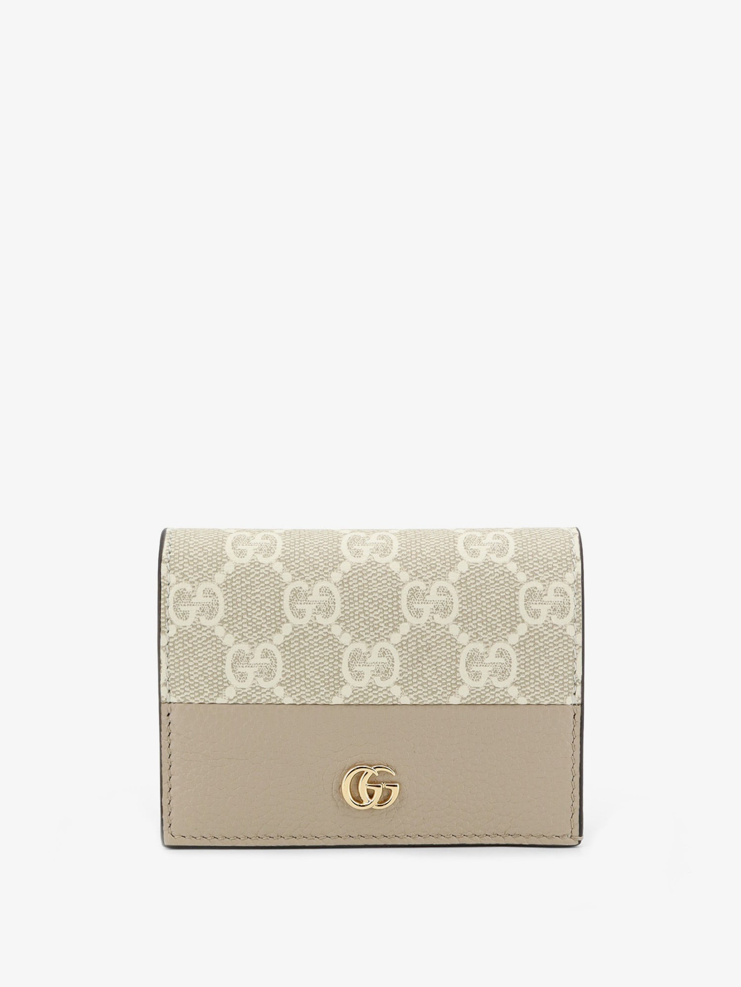 Gucci Women Gg Marmont Bicolor Leather Wallet