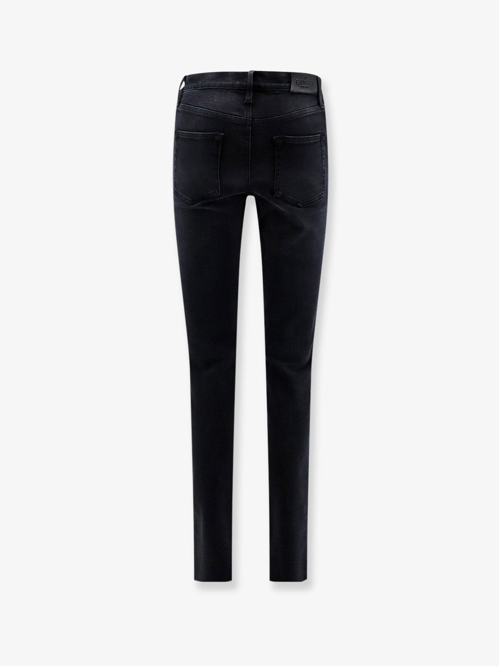 Gucci Women Slim Fit Black Denim Trousers