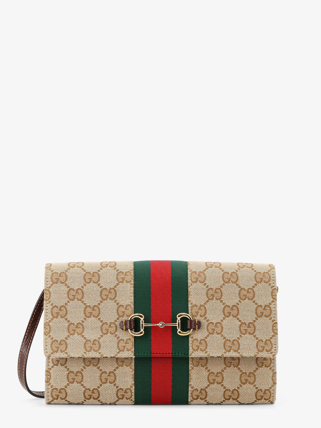 Gucci Women Gucci Horsebit Web Gg Fabric Wallet