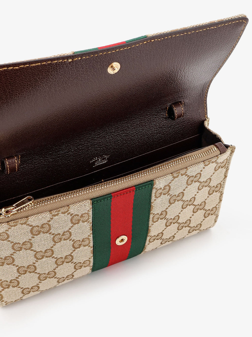 Gucci Women Gucci Horsebit Web Gg Fabric Wallet