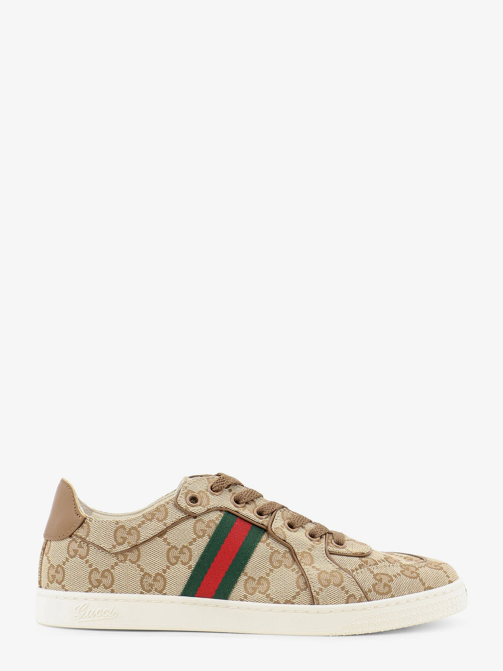 Gucci Women Stretch Gg Fabric Sneakers With Nastro Web On The Side