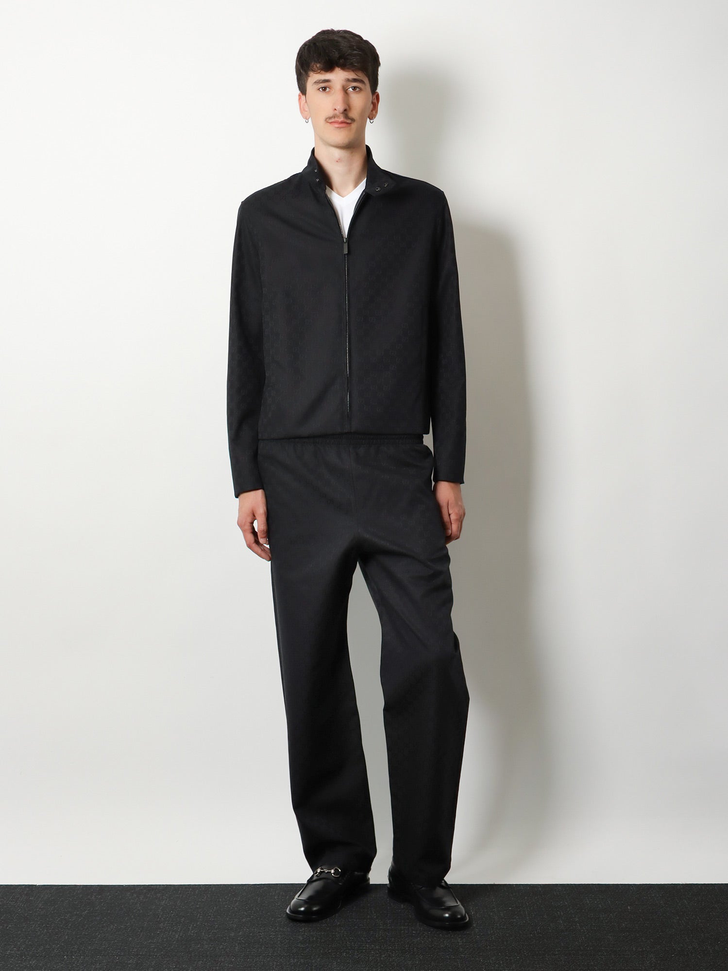 Gucci Men Gg Cotton Fabric Jacket