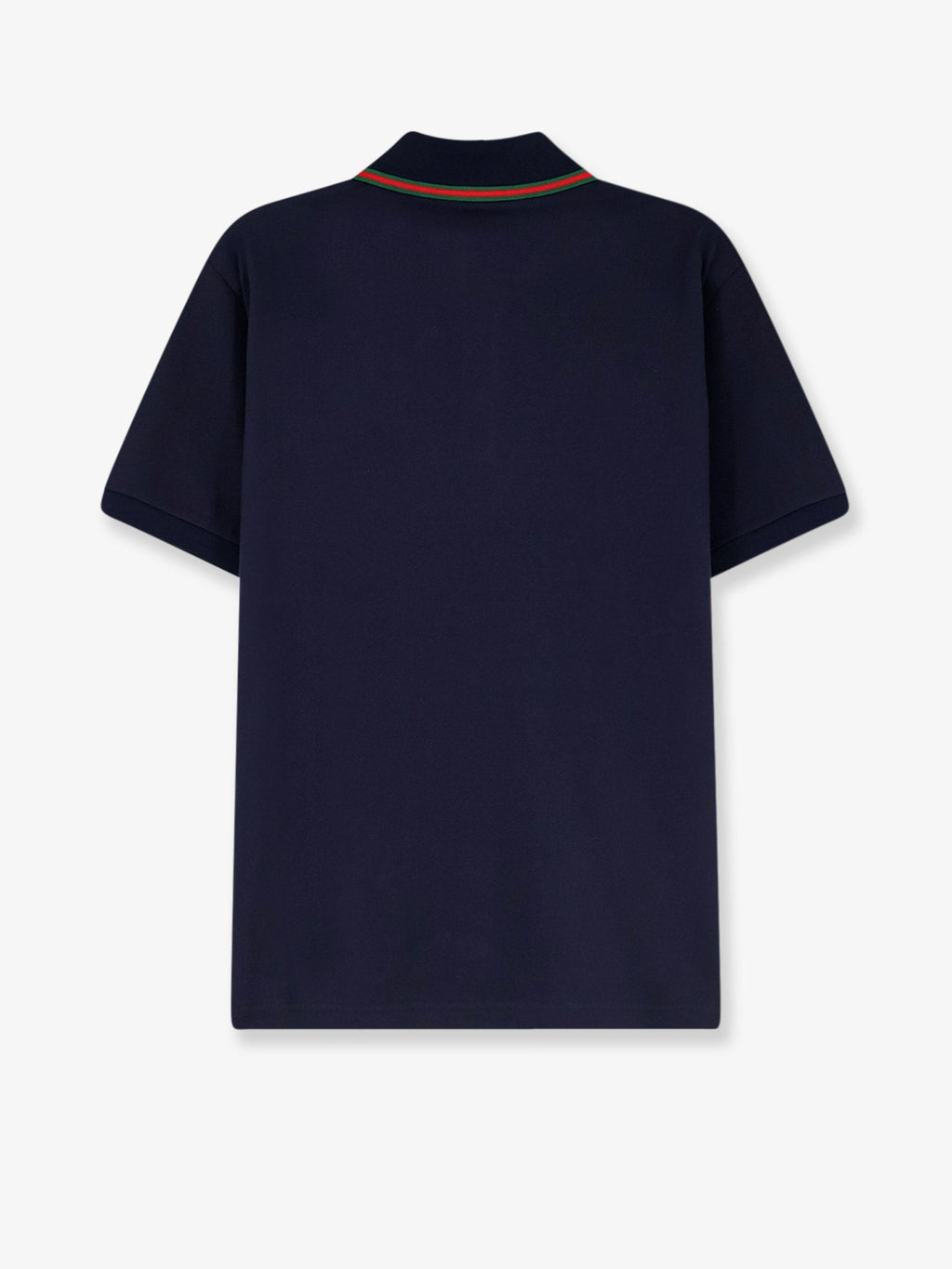 Gucci Men Cotton Polo With Nastro Web Detail On The Collar