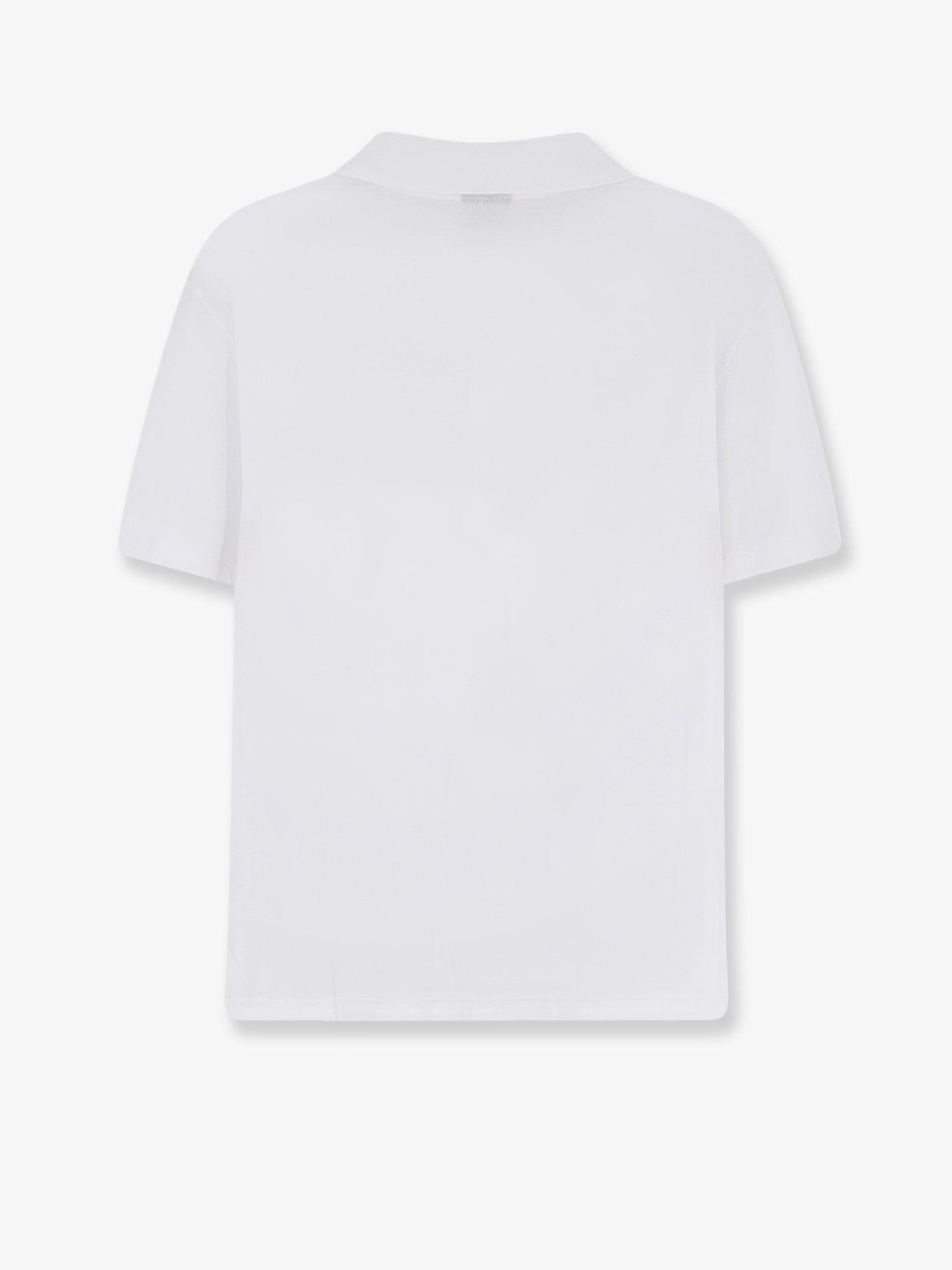 Gucci Men Cotton Polo Shirt With Web Print On The Front