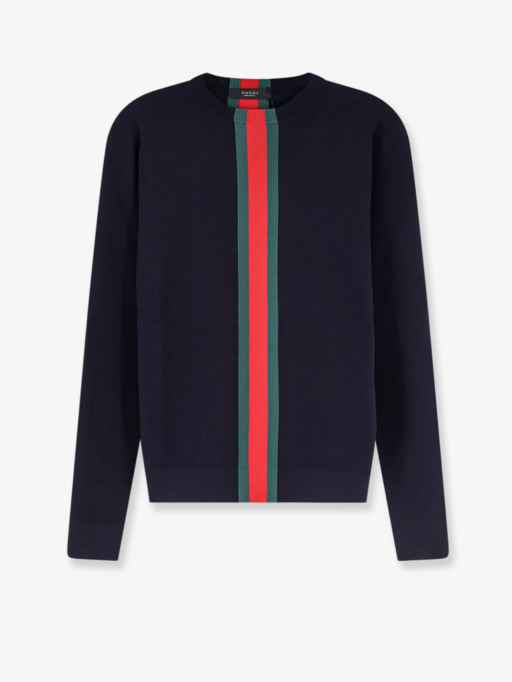 Gucci Men Cotton Sweater With Nastro Web Inlay