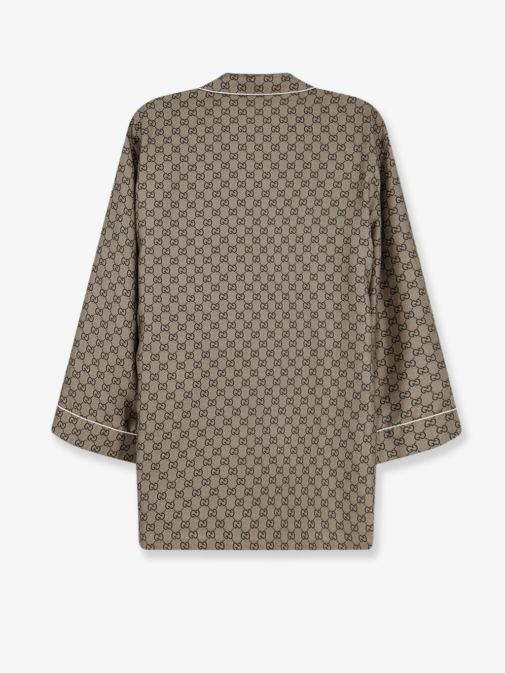 Gucci Women Silk Shirt With Gg Print