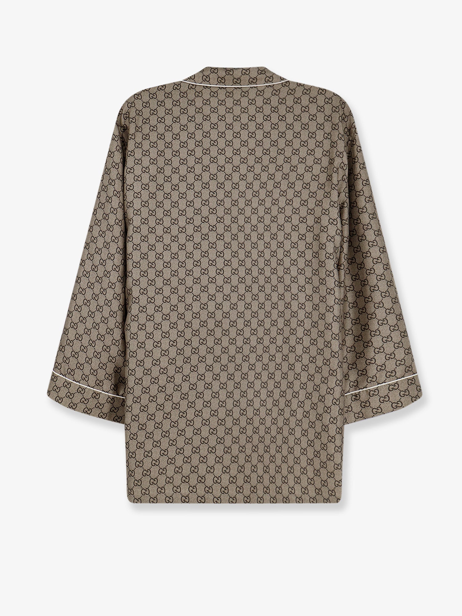 Gucci Women Silk Shirt With Gg Print