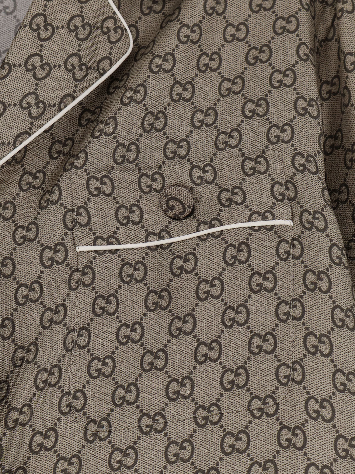 Gucci Women Silk Shirt With Gg Print
