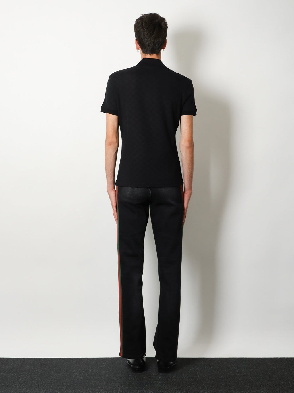 Gucci Men Blue Denim Jeans With Nastro Web Profiles