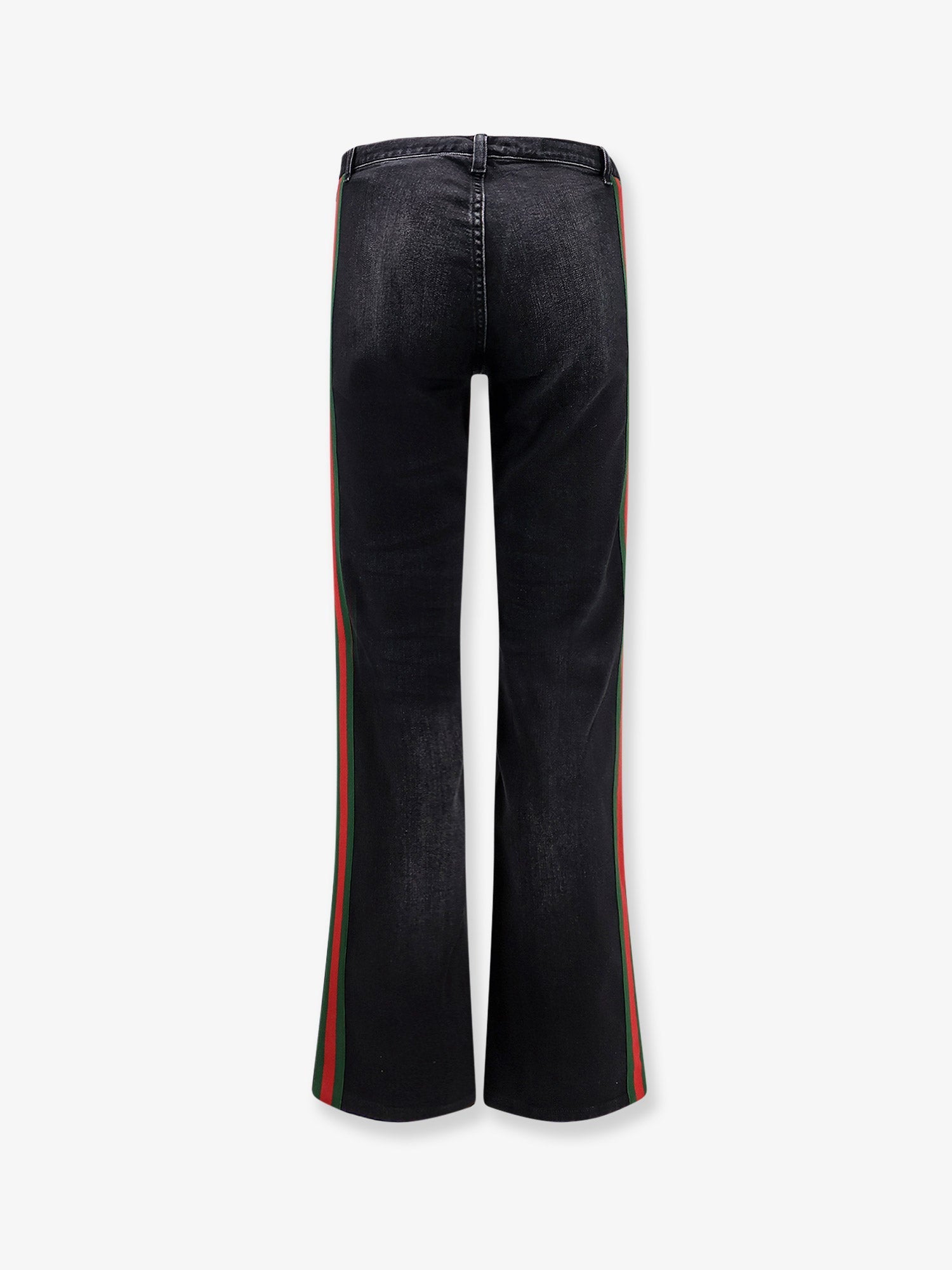 Gucci Men Blue Denim Jeans With Nastro Web Profiles