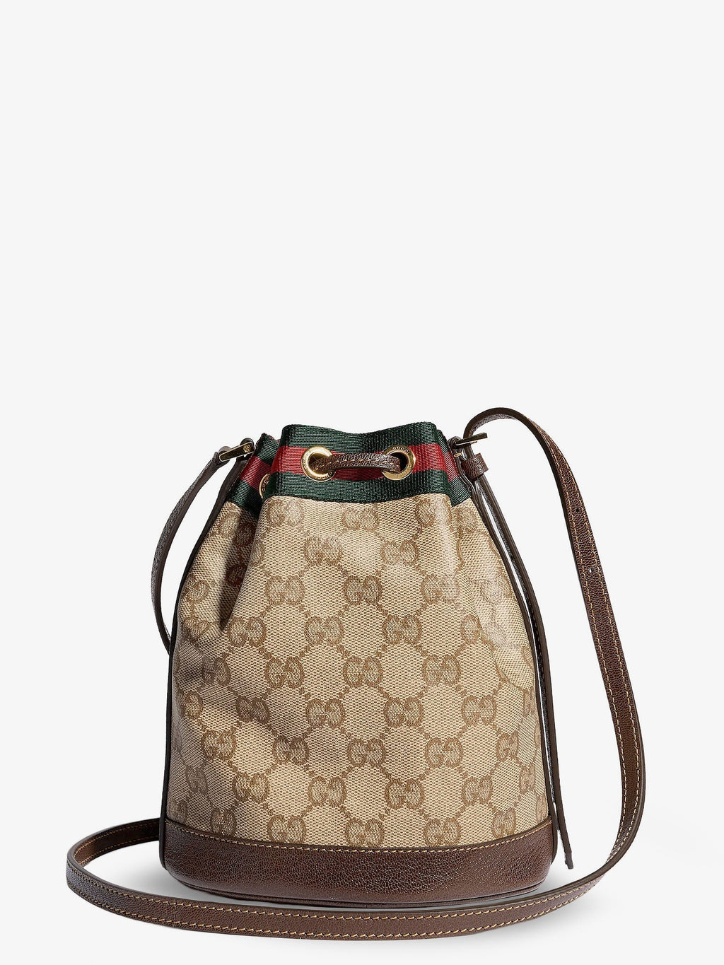 Gucci Women Gg Supreme Fabric Mini Bucket Bag
