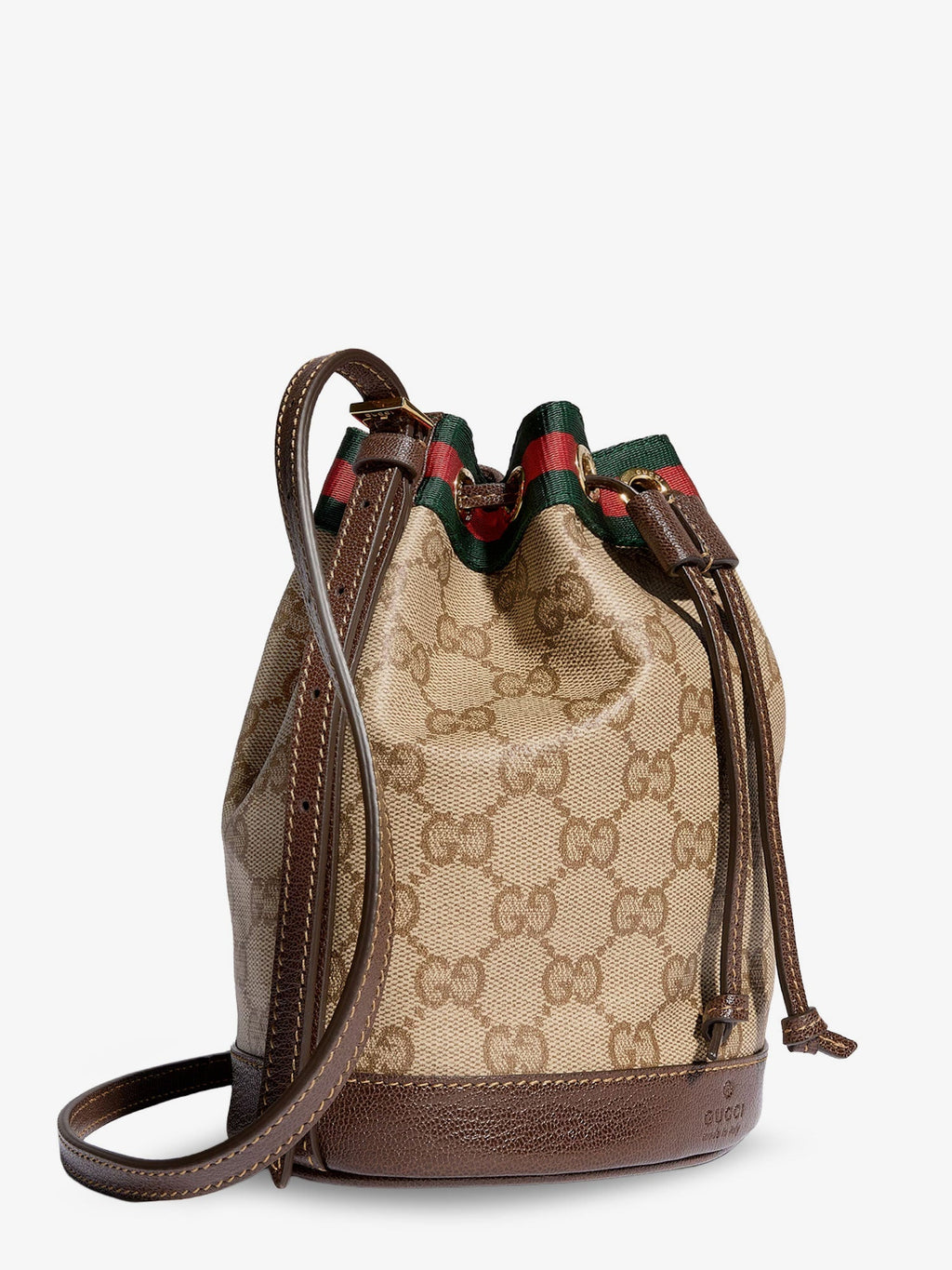 Gucci Women Gg Supreme Fabric Mini Bucket Bag