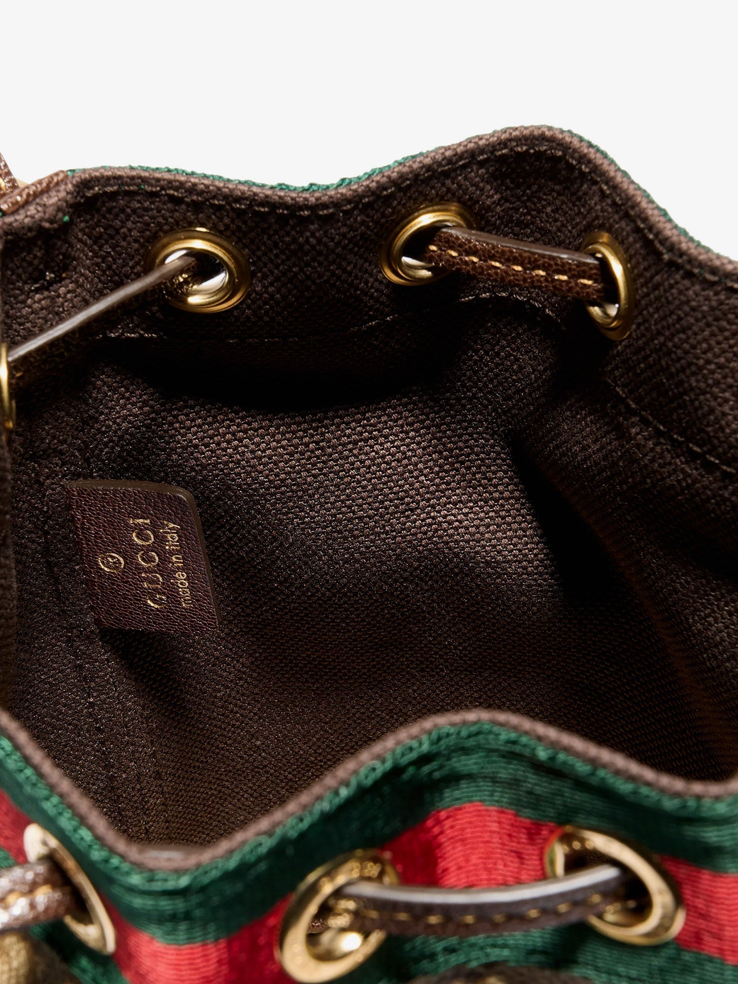 Gucci Women Gg Supreme Fabric Mini Bucket Bag
