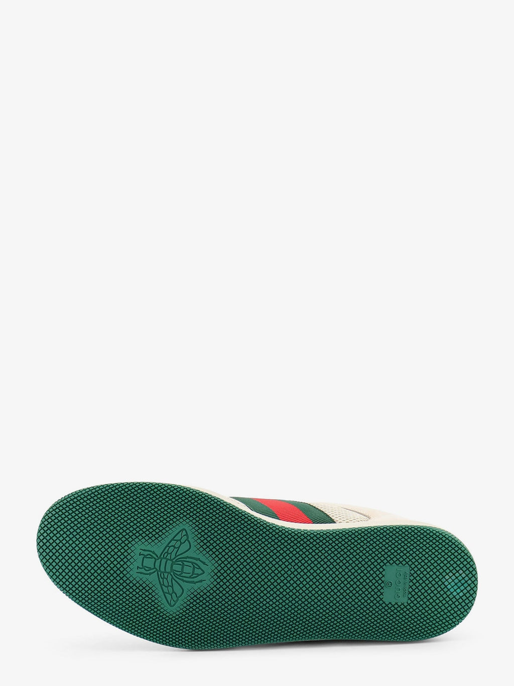 Gucci Men Screener Mesh And Leather Sneakers With Nastro Web On The Side