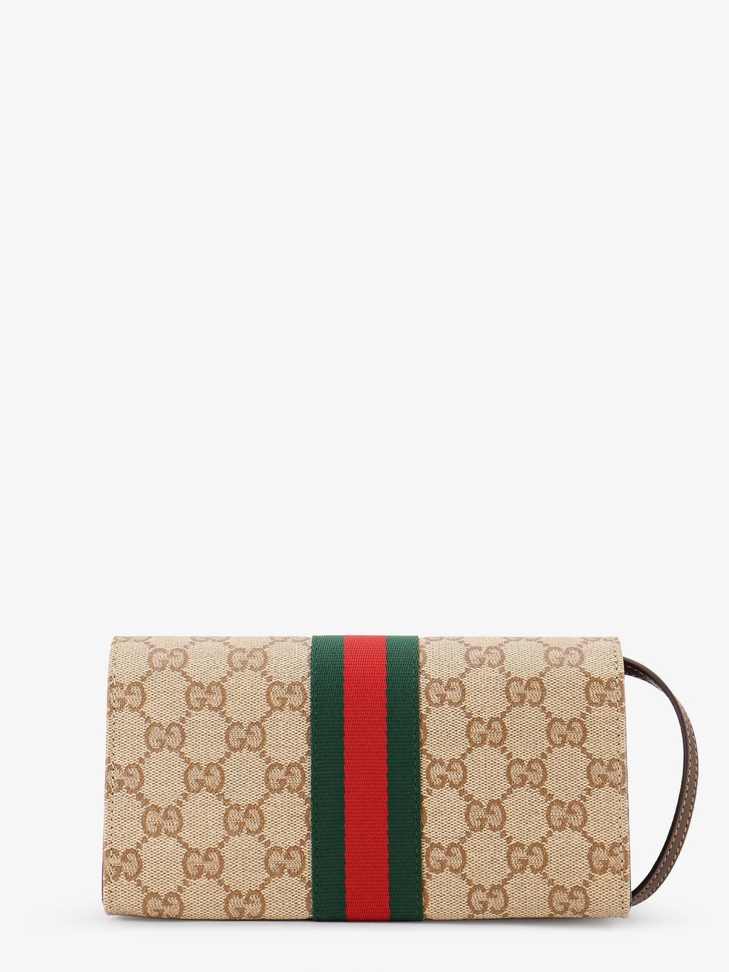 Gucci Women Gg Fabric Shoulder Bag With Nastro Web Detail