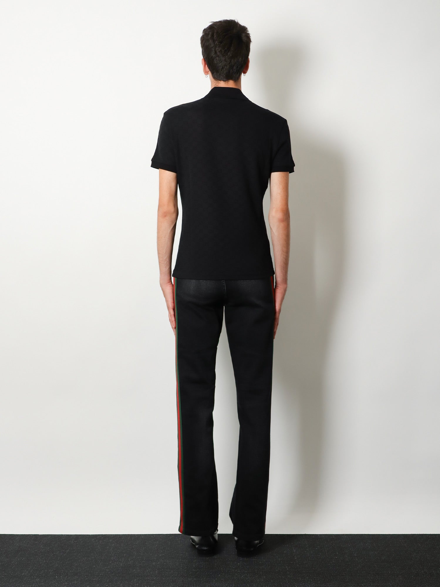 Gucci Men Gg Viscose Blend Polo Shirt