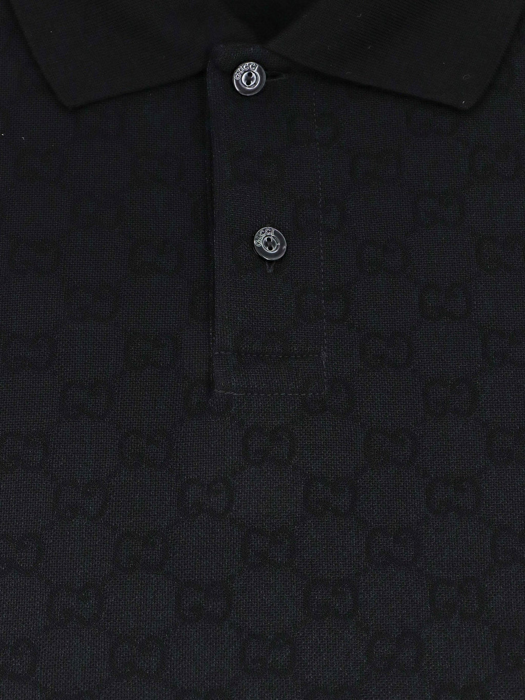 Gucci Men Gg Viscose Blend Polo Shirt