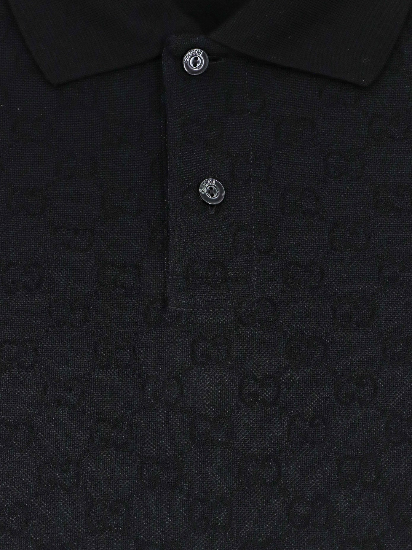Gucci Men Gg Viscose Blend Polo Shirt