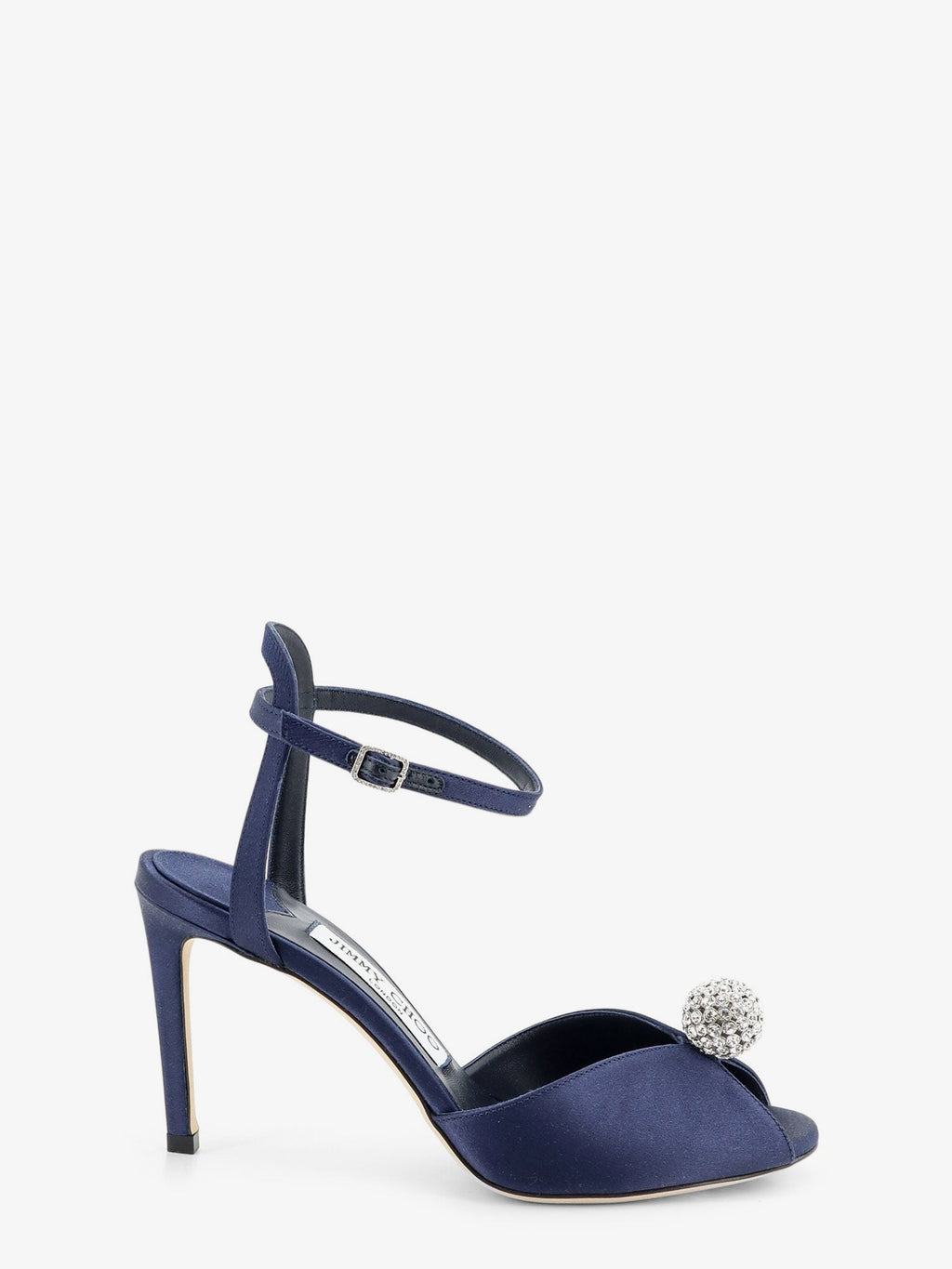 Jimmy Choo Women Sacora Satin Sandals With Crystal Detail