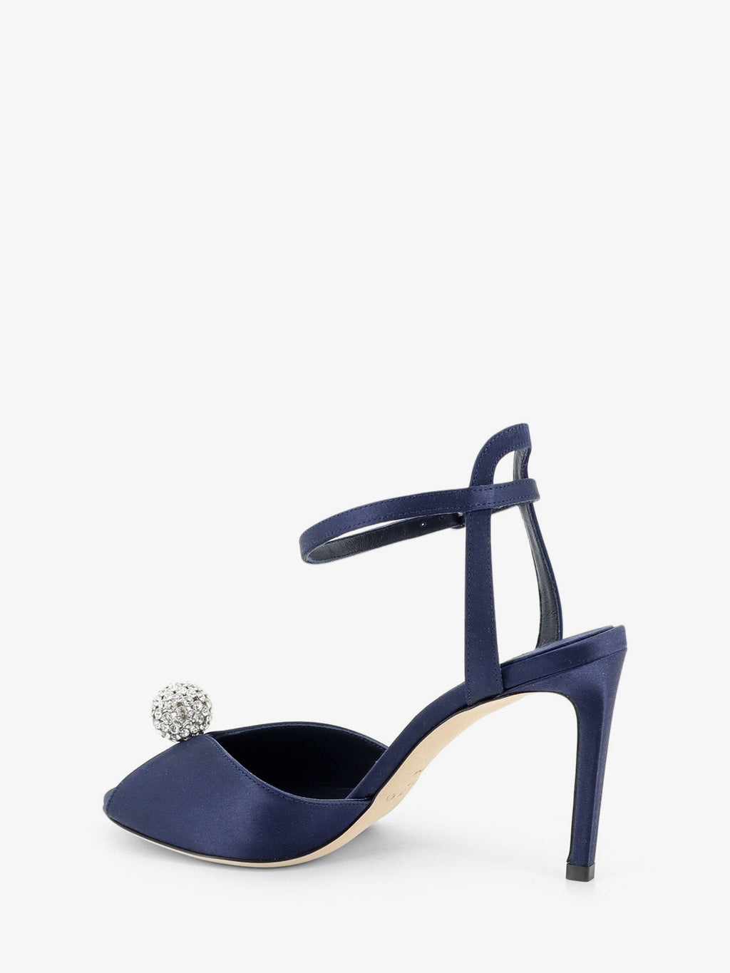 Jimmy Choo Women Sacora Satin Sandals With Crystal Detail