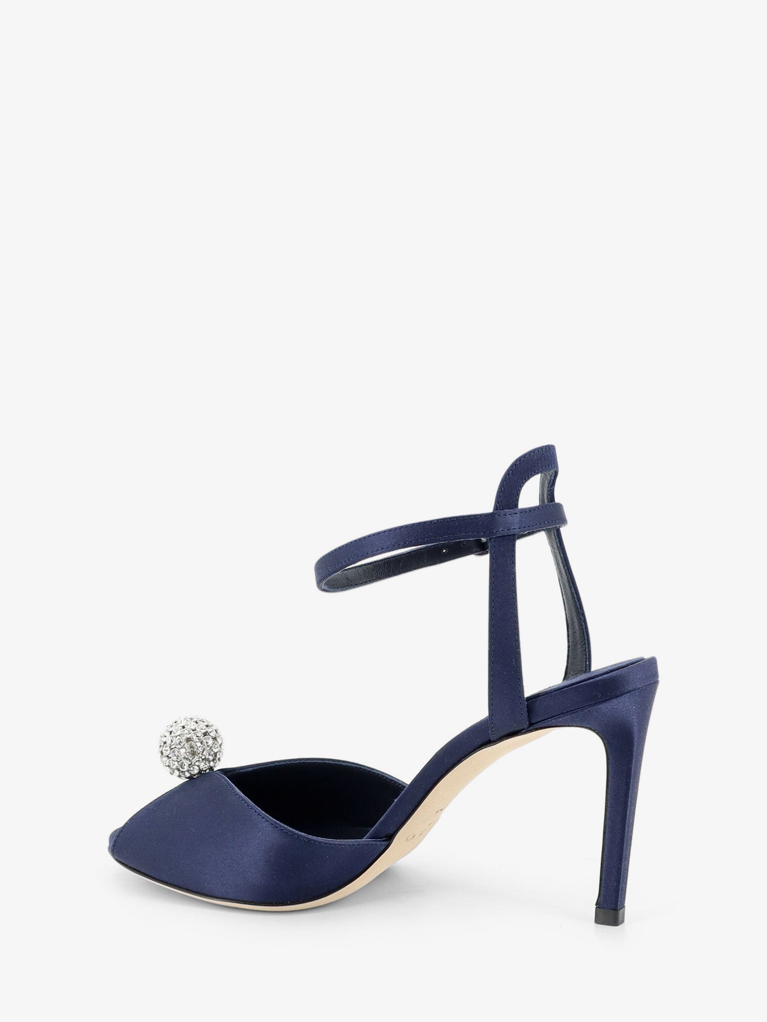Jimmy Choo Women Sacora Satin Sandals With Crystal Detail