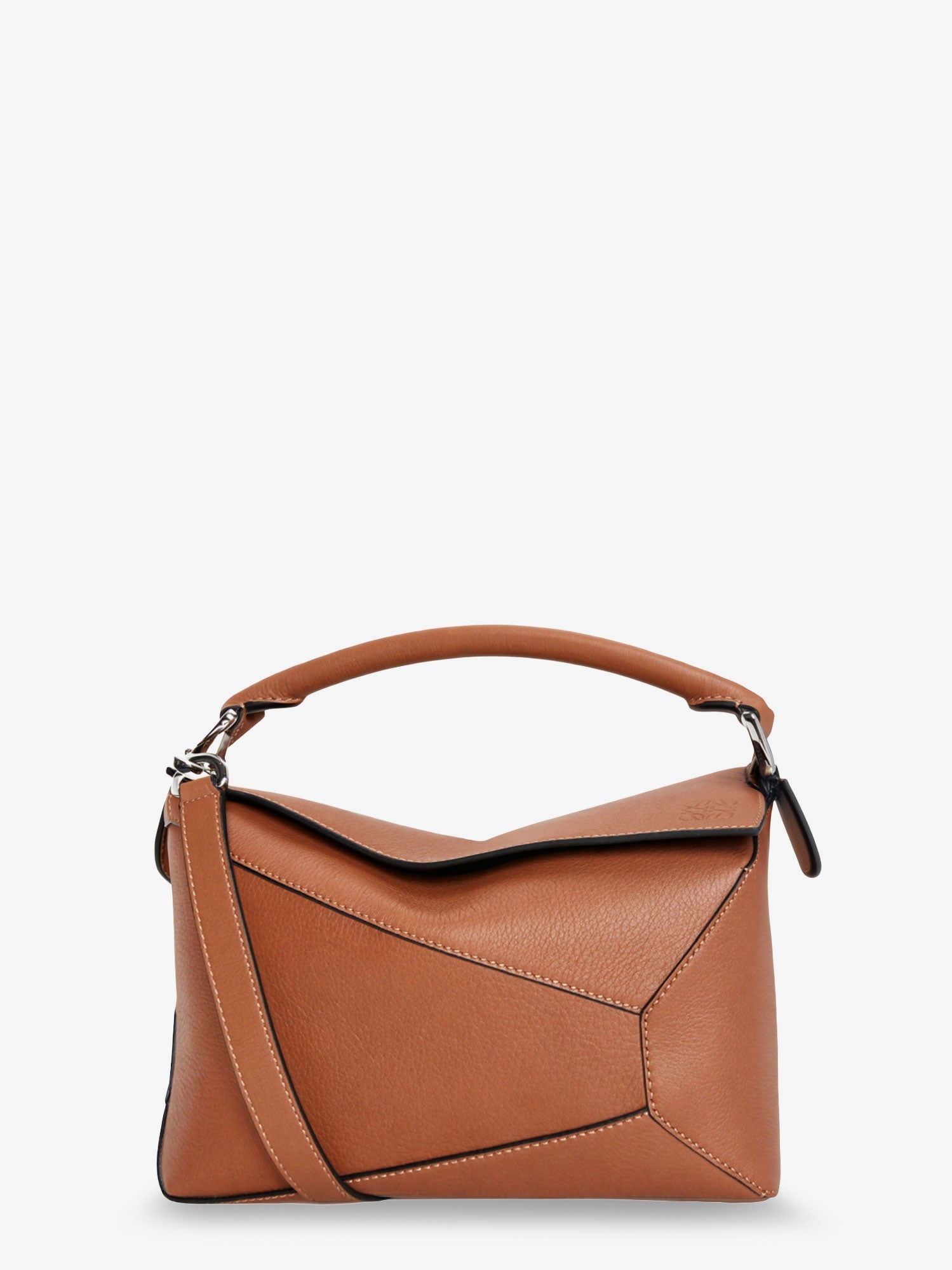 Loewe Women Puzzle Edge Leather Handbag With Engraved Anagram Logo