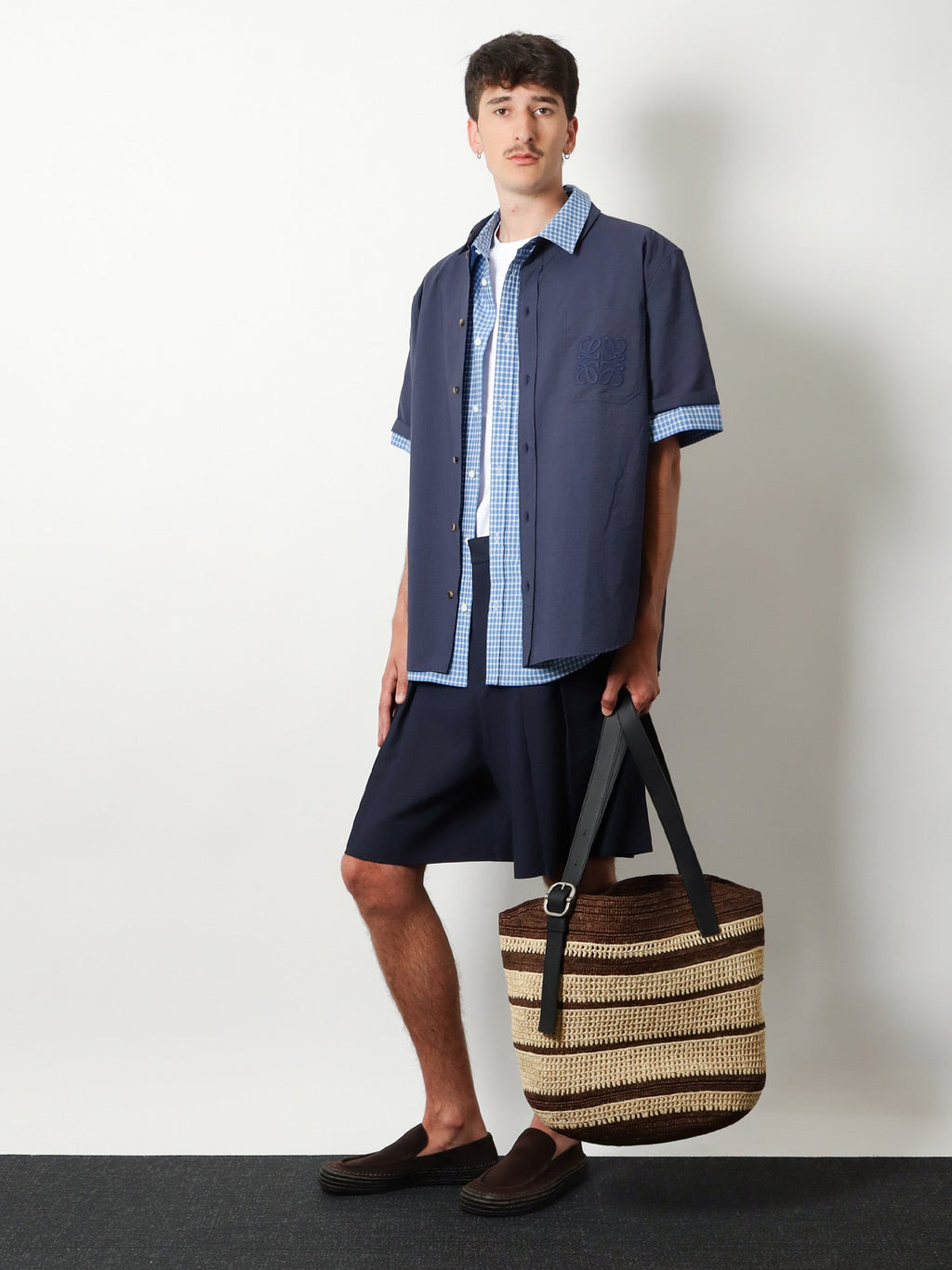 Loewe Men Paula's Ibiza Two-Tone Raffia Loop Shopping Bag