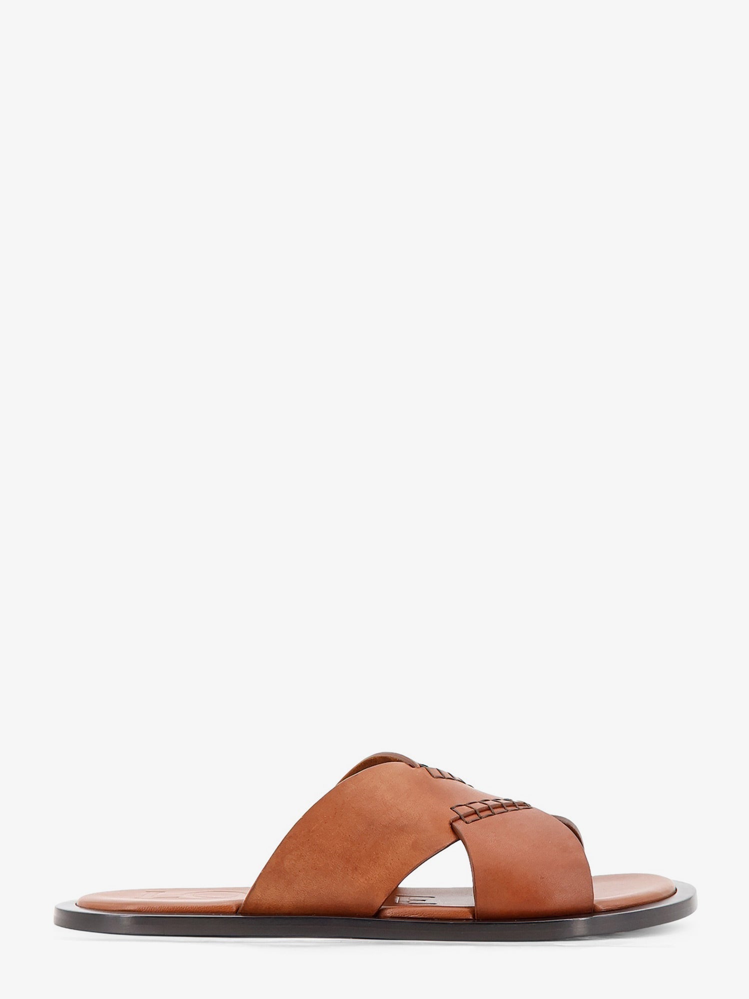 Loewe Men Flex Leather Sandals With Crisscross Detail