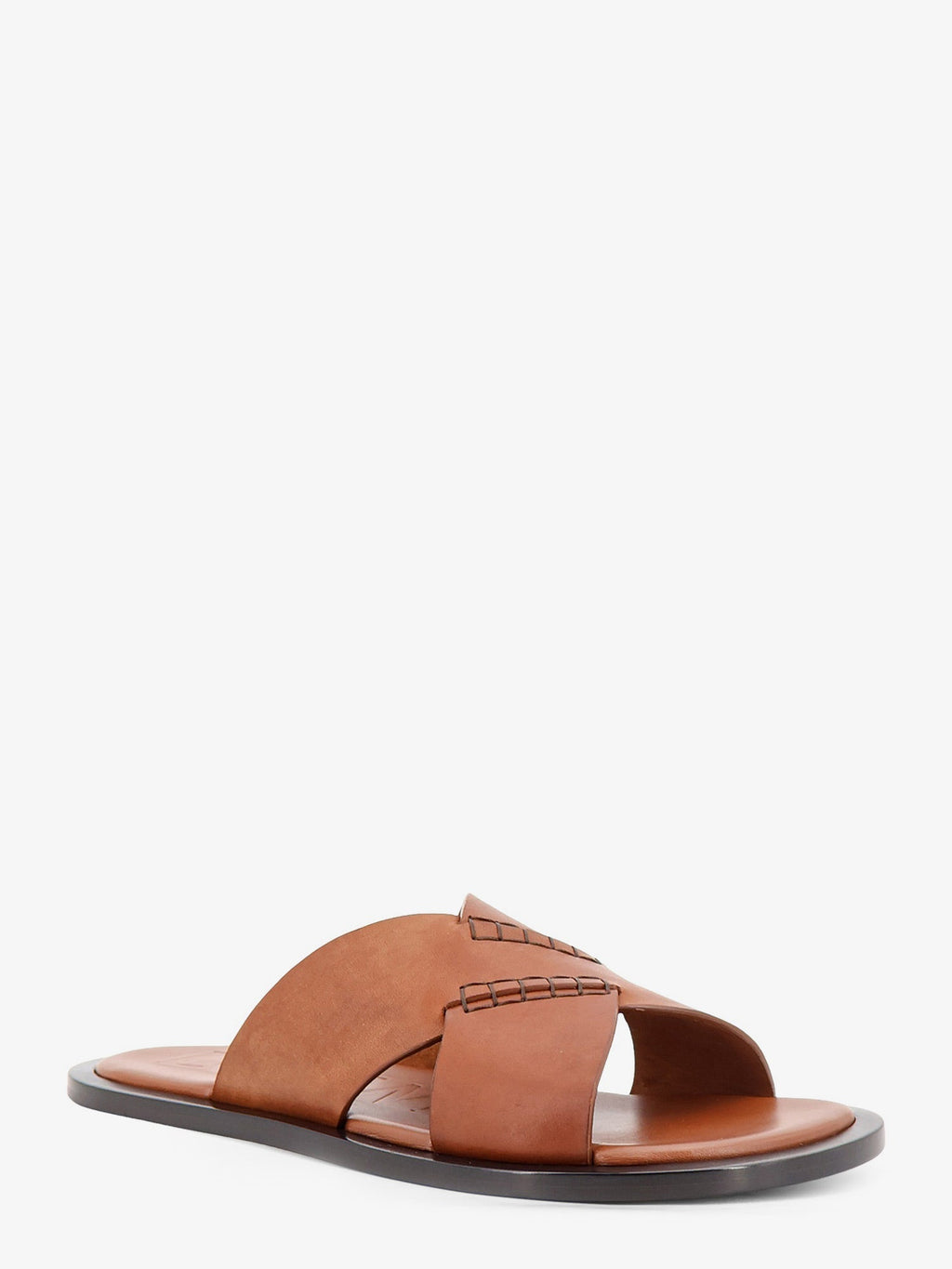 Loewe Men Flex Leather Sandals With Crisscross Detail