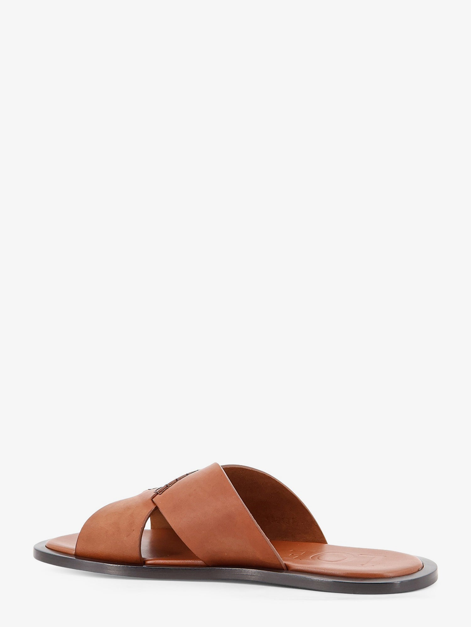Loewe Men Flex Leather Sandals With Crisscross Detail