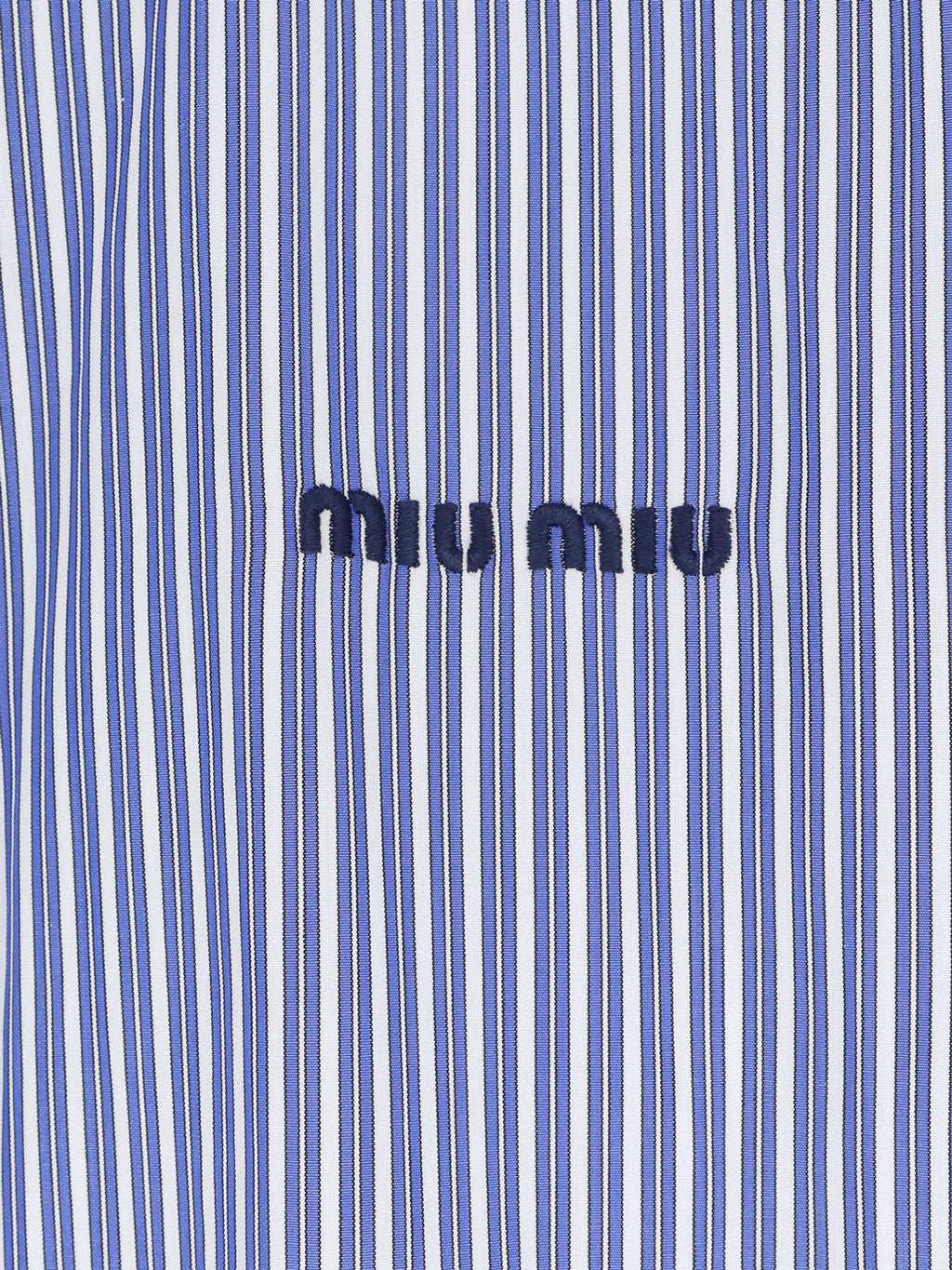 Miu Miu Women Striped Cotton Shirt