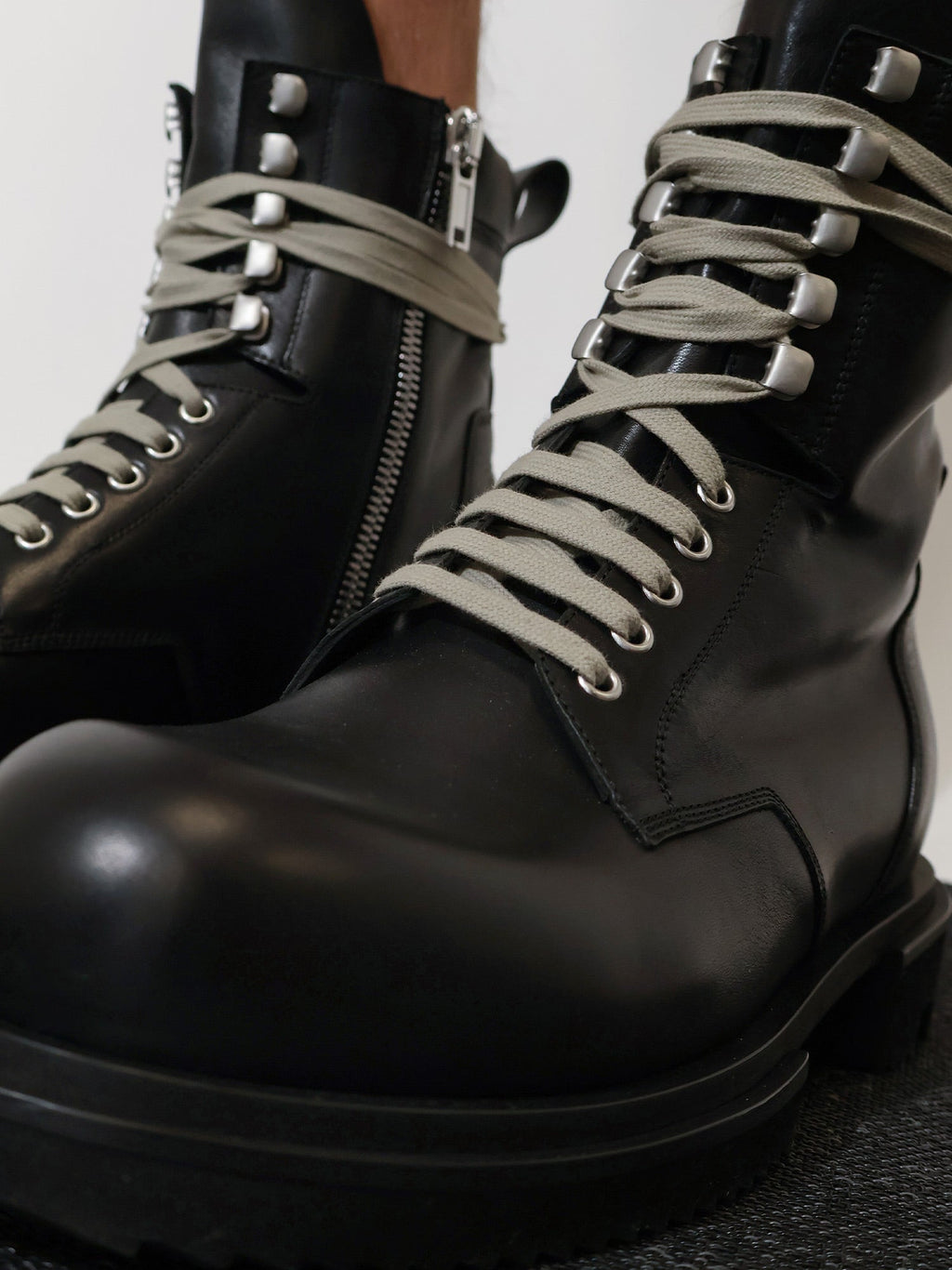 Rick Owens Men Leather Boots
