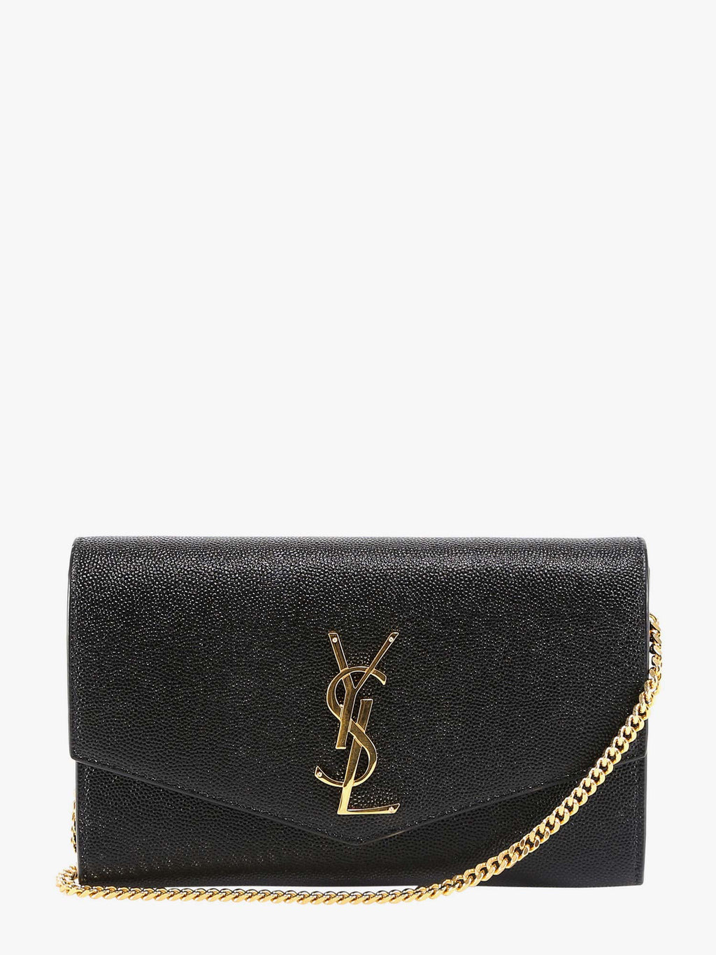 Saint Laurent Women Leather Crossbody Bag With Metal Cassandre Logo