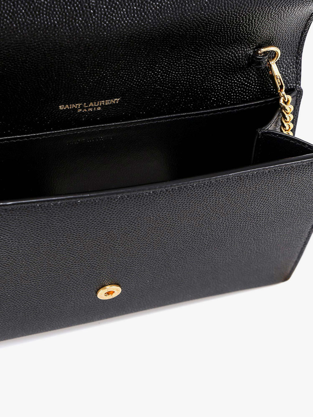 Saint Laurent Women Leather Crossbody Bag With Metal Cassandre Logo