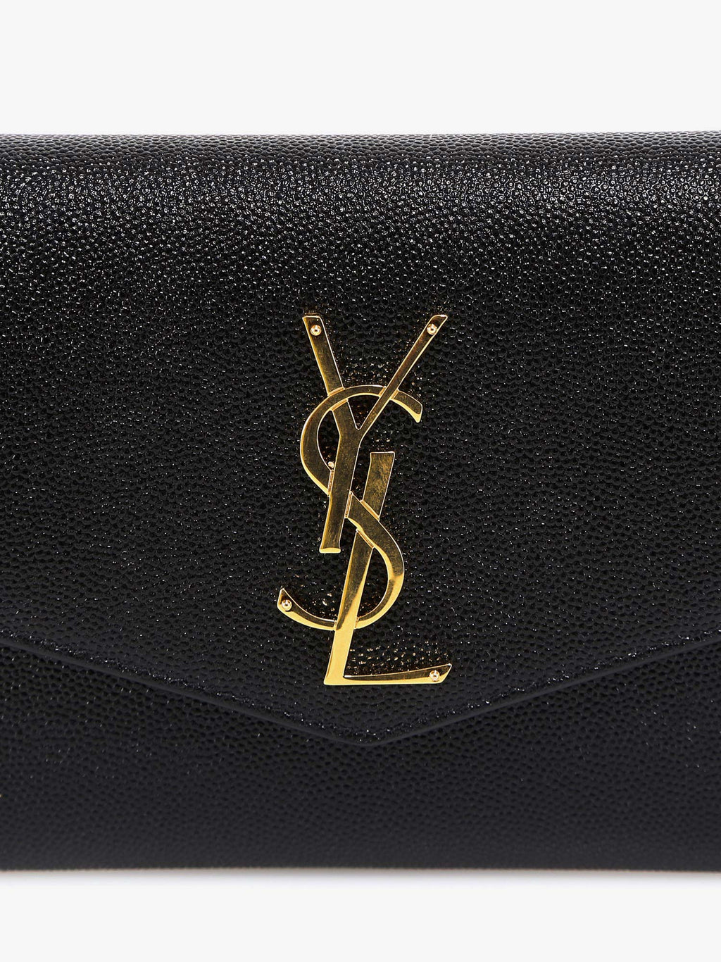 Saint Laurent Women Leather Crossbody Bag With Metal Cassandre Logo
