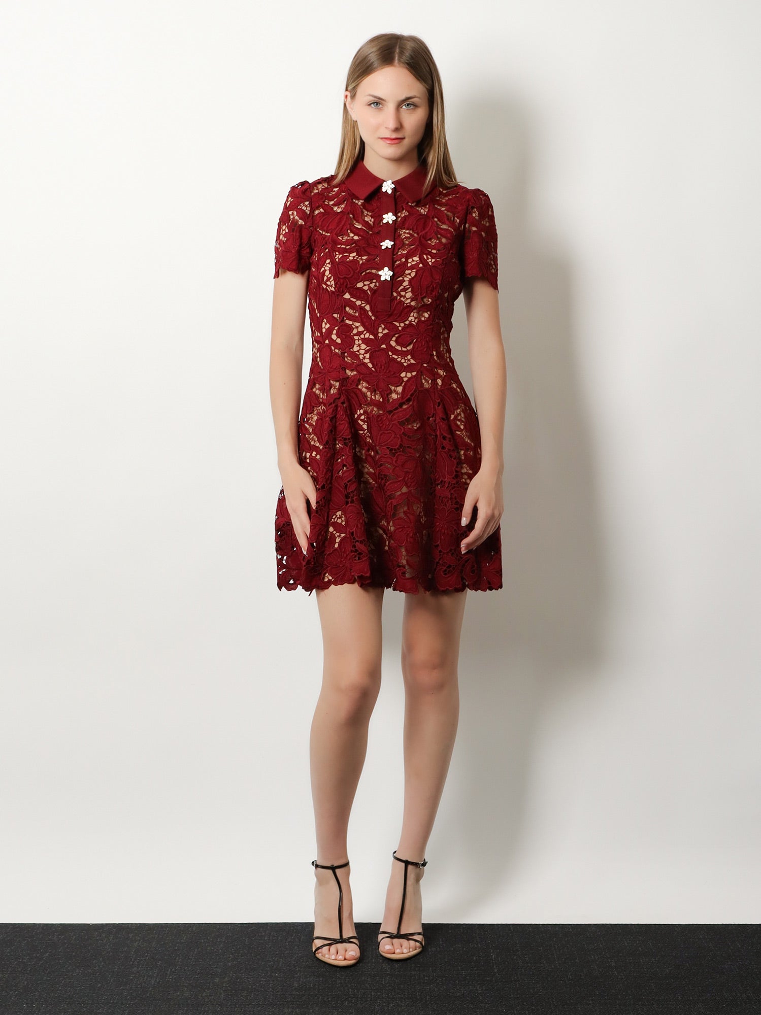 Self Portrait Women Lace Mini Dress