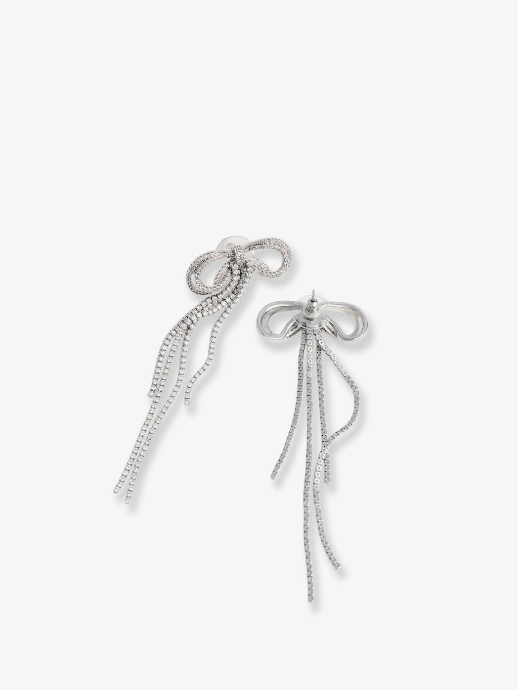 Self Portrait Women Double Crystal Bow Earrings
