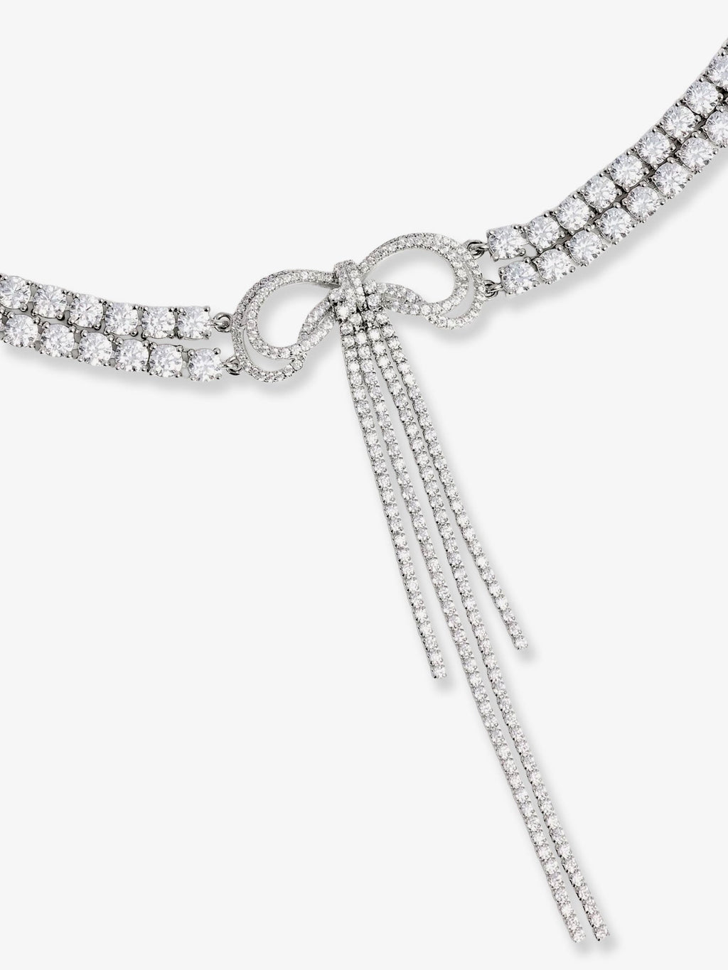 Self Portrait Women Double Crystal Bow Choker