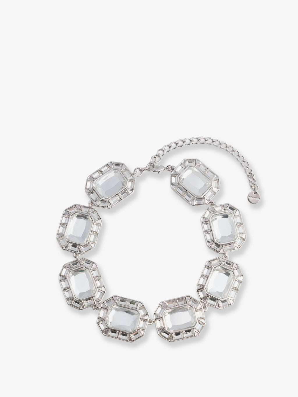 Self Portrait Women Silver Crystal Necklace