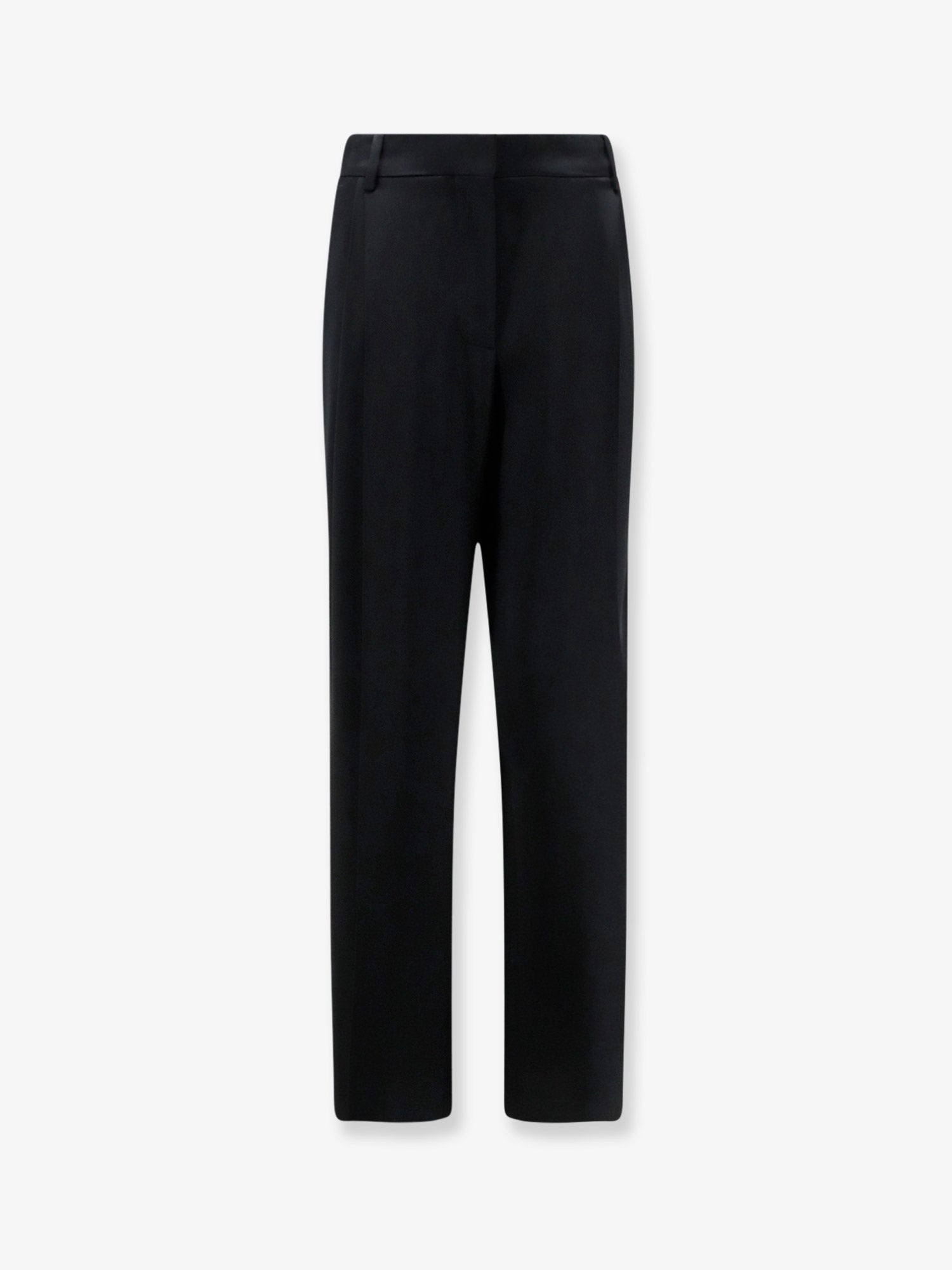 Stella Mccartney Women Pleated Straight Satin Trousers