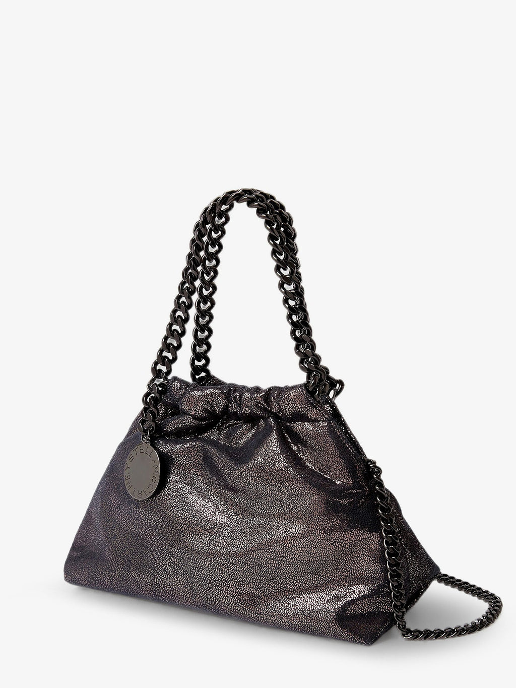 Stella Mccartney Women Falabella Eco Shiny Dotted Chamois Fabric Shoulder Bag