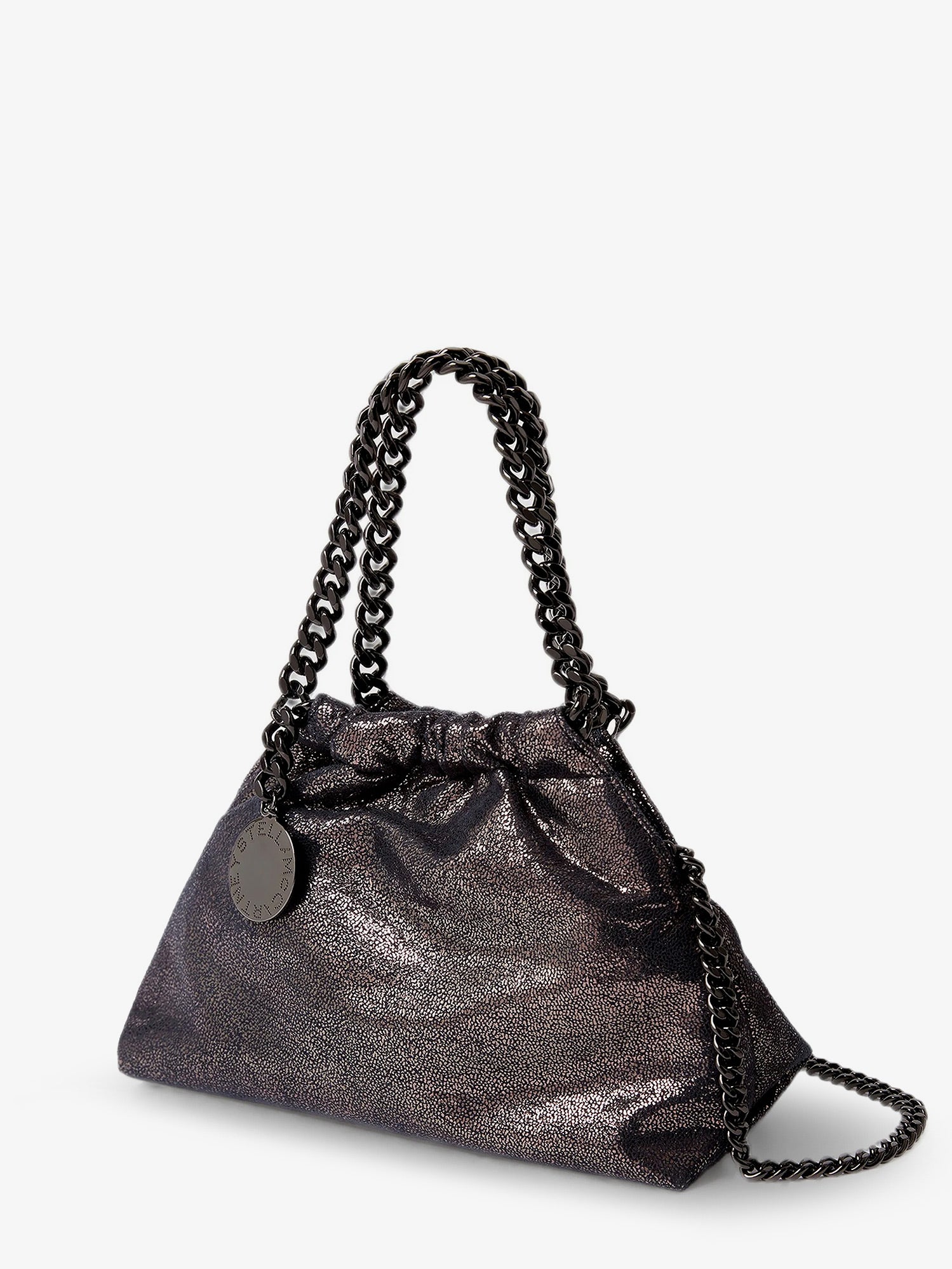 Stella Mccartney Women Falabella Eco Shiny Dotted Chamois Fabric Shoulder Bag