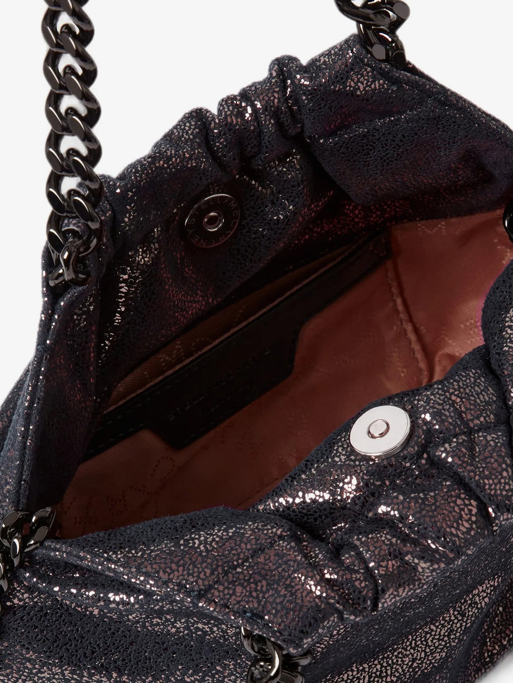 Stella Mccartney Women Falabella Eco Shiny Dotted Chamois Fabric Shoulder Bag