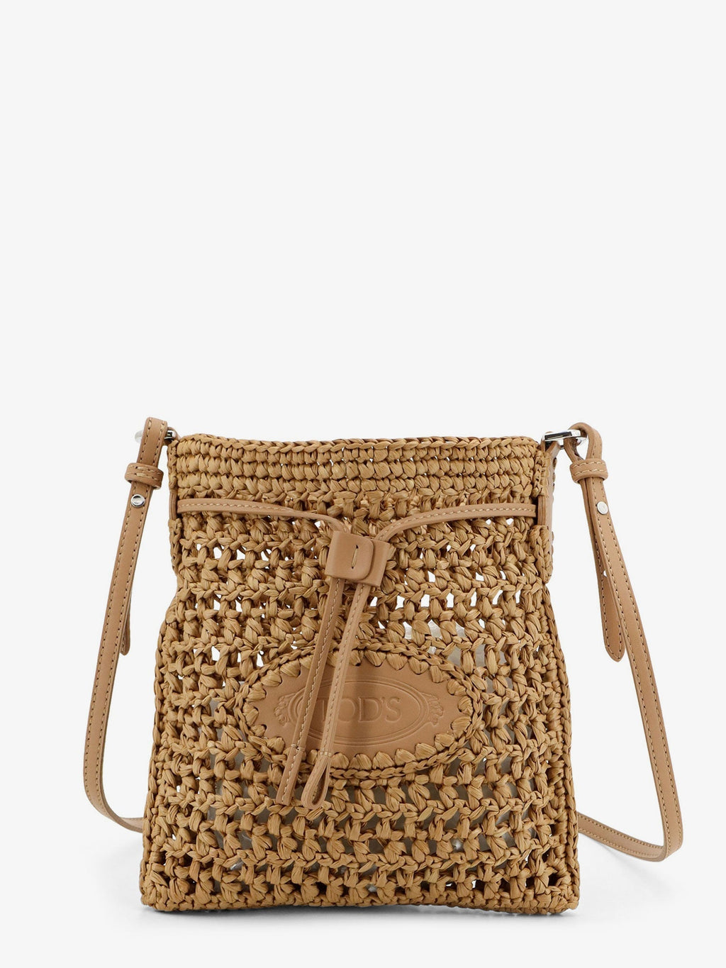 Tod's Women Raffia Bucket Bag With Crochet Motif