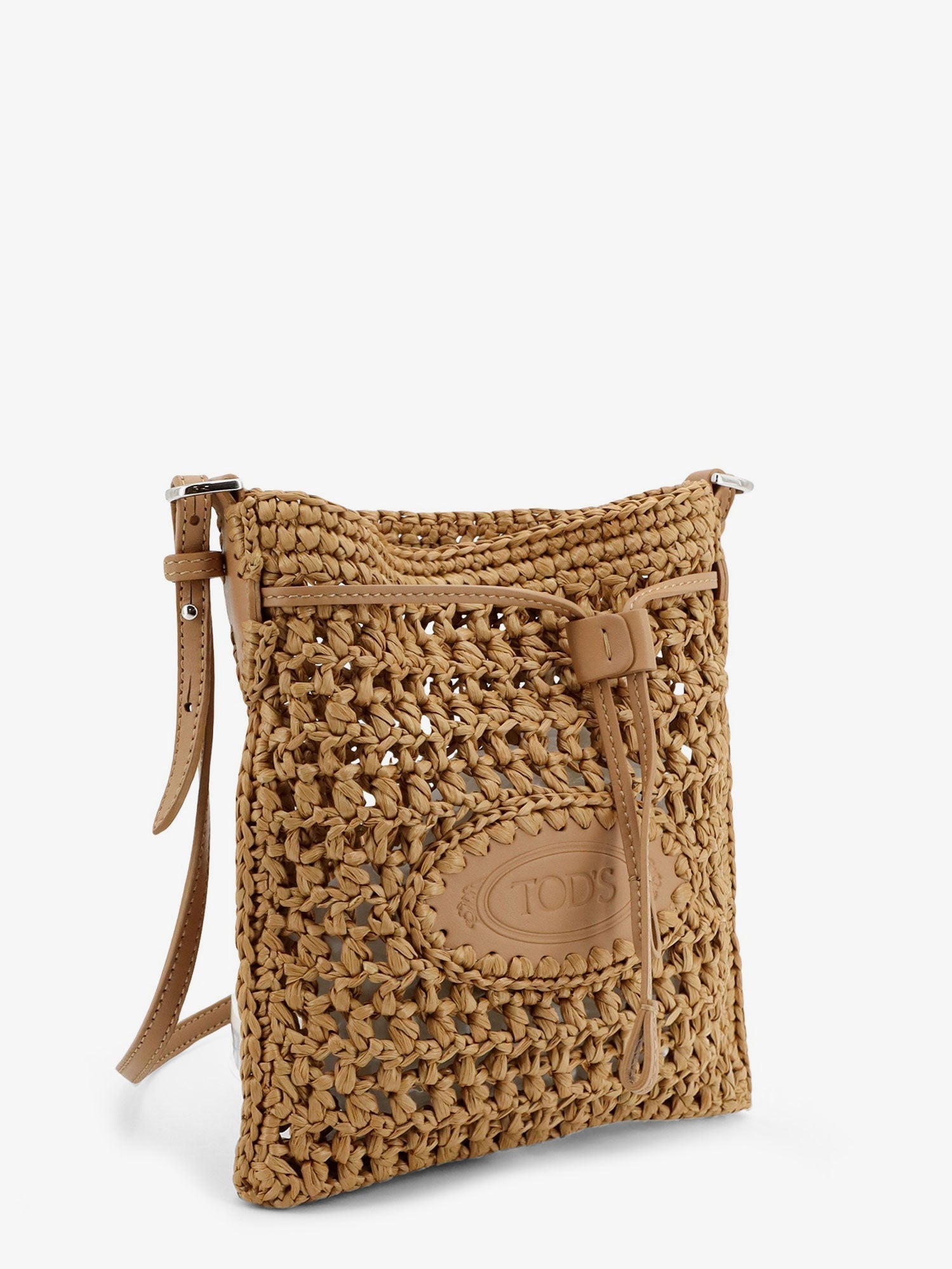 Tod's Women Raffia Bucket Bag With Crochet Motif