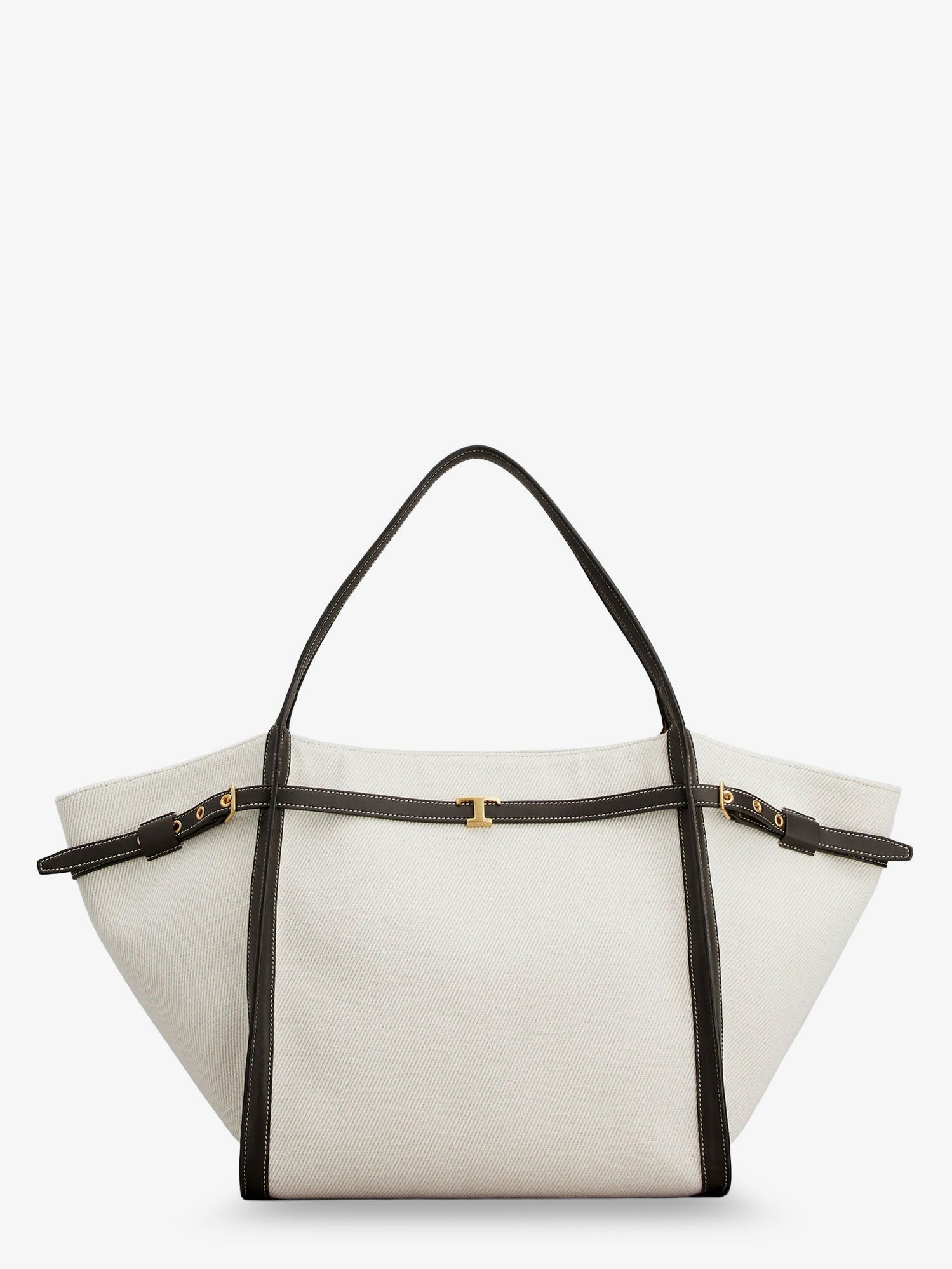 Tod's Women Tim Canvas And Leather Medium Shopping Bag