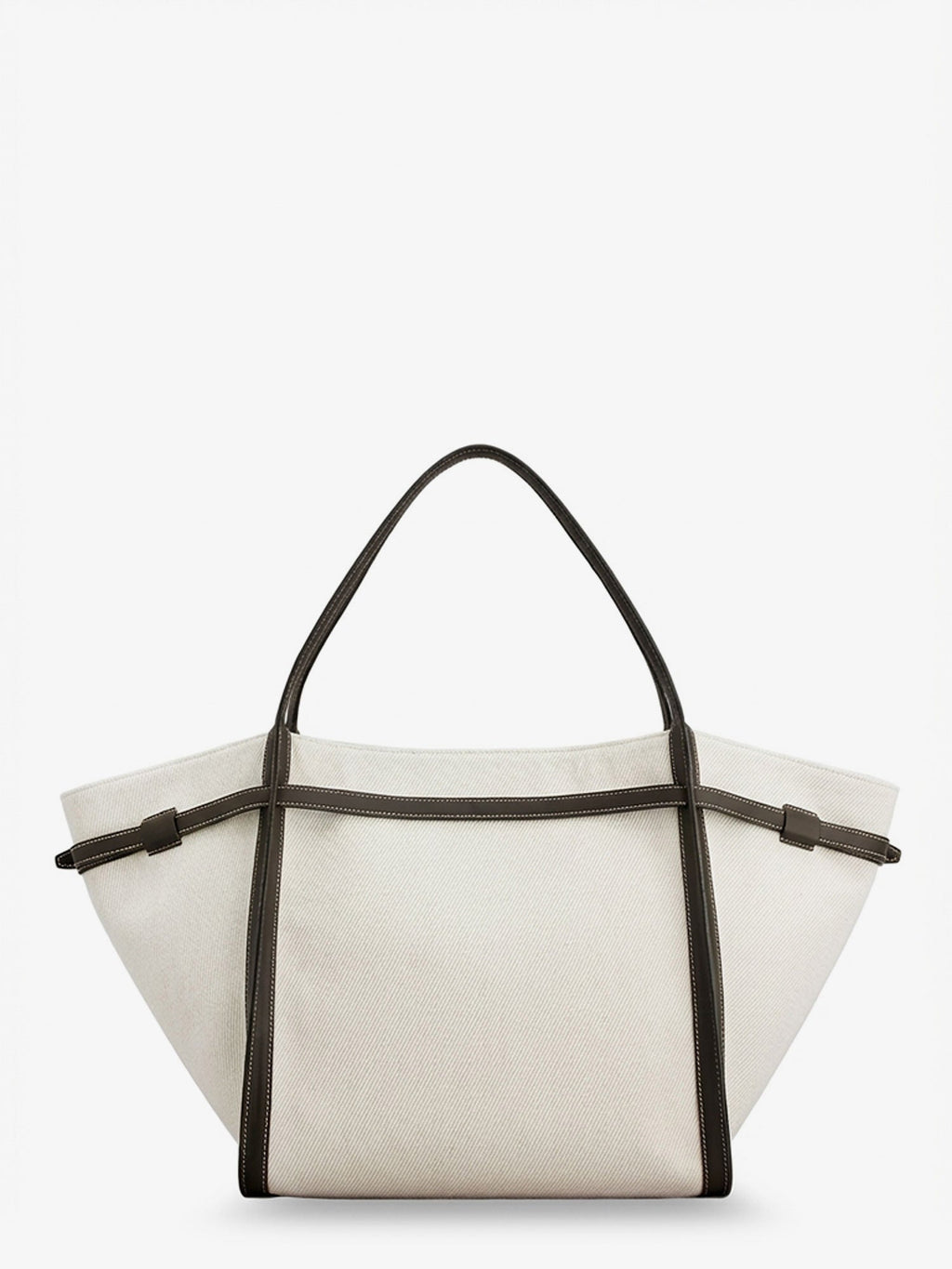 Tod's Women Tim Canvas And Leather Medium Shopping Bag
