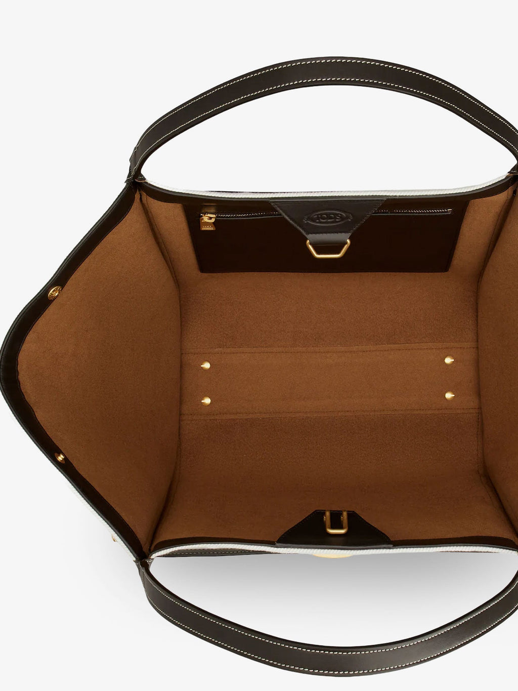 Tod's Women Tim Canvas And Leather Medium Shopping Bag