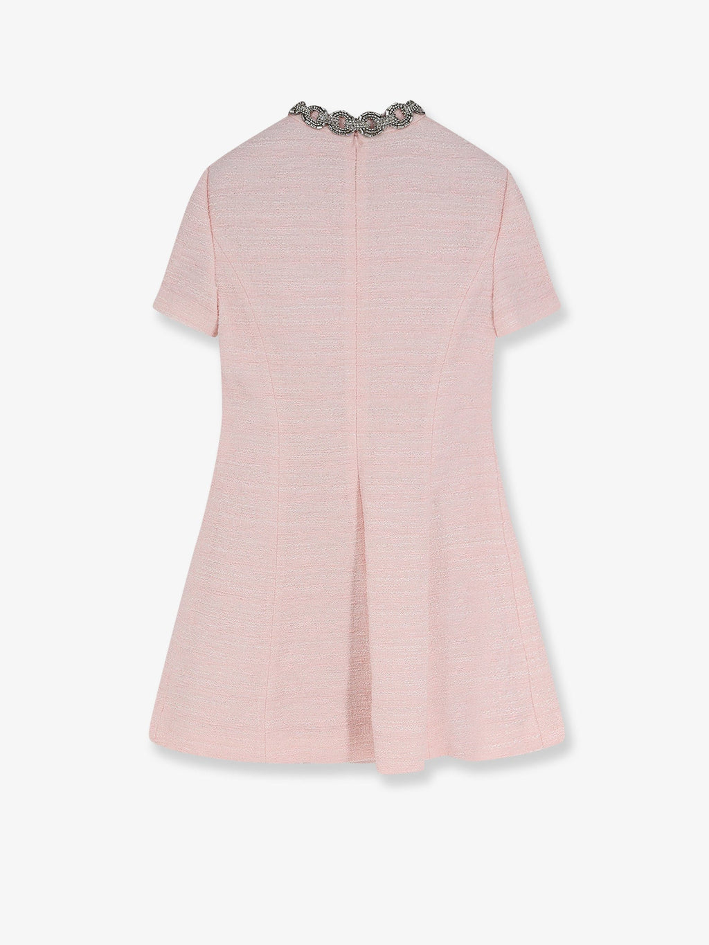 Valentino Women Embroidered Crinkle Cotton Tweed Mini Dress